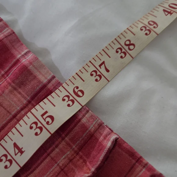 Vintage Women's Cherokee Pink & Orange Plaid Ankle Pants - Picture 8 of 9